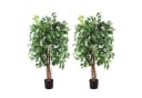 GarveeMore Künstlicher Ficus-Baum 122 cm Grün mit Zementtopf Bild 2