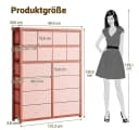 GarveeMore Kommode mit 16 Schubladen Rosa Bild 3