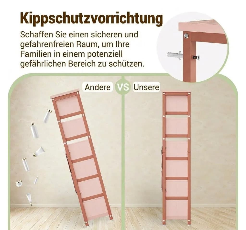 GarveeMore Kommode mit 16 Schubladen Rosa - Bild 4