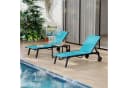 GarveeMore Gartenliege 3er Set mit Beistelltisch blau Bild 3
