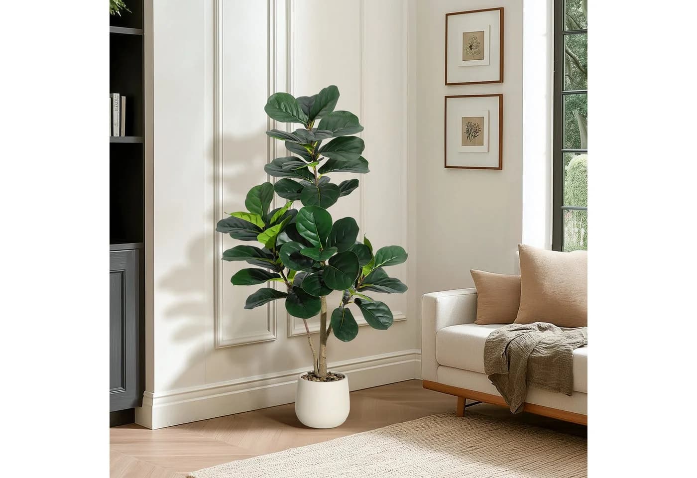 Künstlicher Geigenblatt-Feigenbaum Kunstpflanze GarveeMore 120 cm