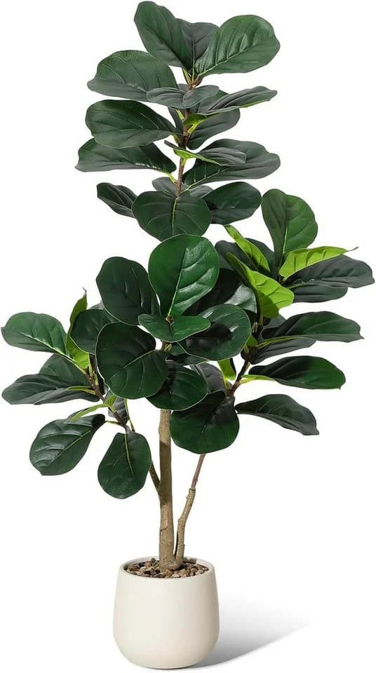 Künstlicher Geigenblatt-Feigenbaum Kunstpflanze GarveeMore 120 cm - Bild 2