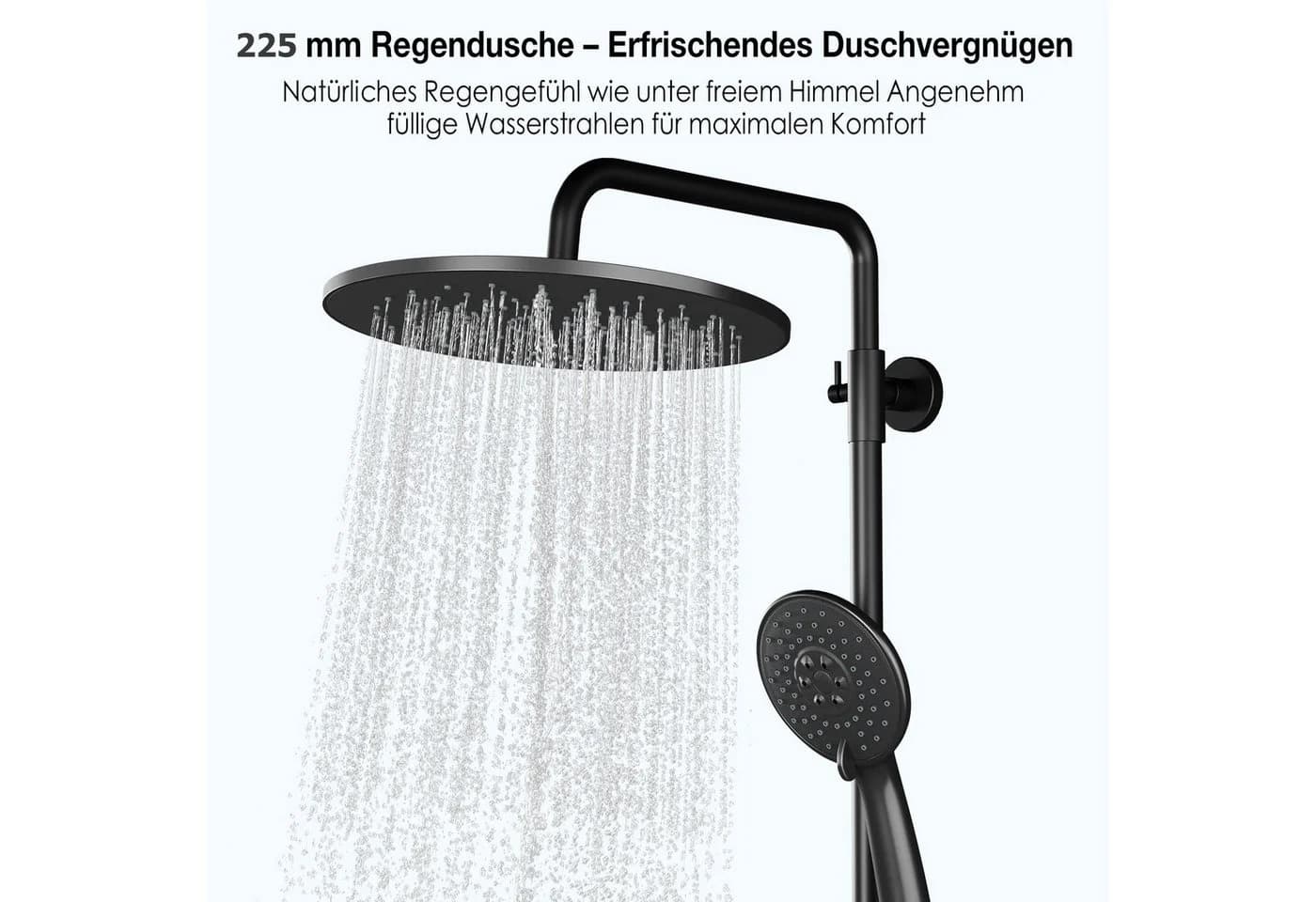 GarveeMore Brausegarnitur Duschsystem mit Thermostat 38°C Duschset Regendusche Set - Bild 4
