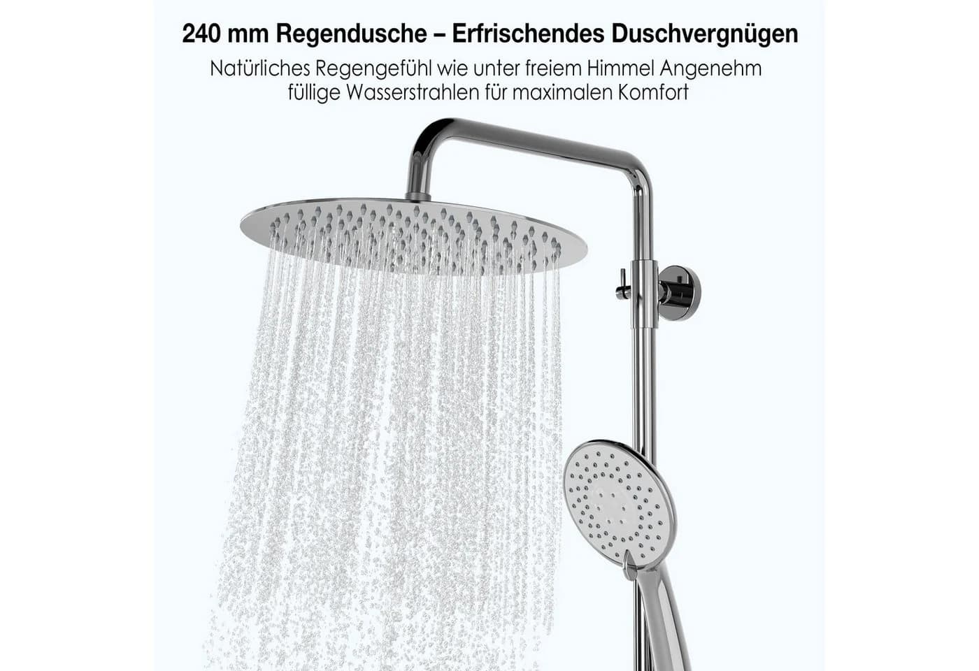 GarveeMore Brausegarnitur mit Thermostat & Regendusche 38°C - Bild 4