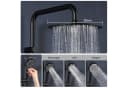 GarveeMore Brausegarnitur Duschsystem Regendusche Schwarz Bild 3
