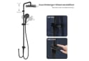 GarveeMore Brausegarnitur Duschsystem Regendusche Schwarz Bild 4
