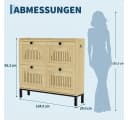 GarveeMore Schuhschrank mit 4 Klappen und Belüftung Beige Bild 1