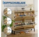 GarveeMore Schuhschrank mit 4 Klappen und Belüftung Beige Bild 4