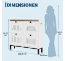 GarveeMore Schuhschrank 4 Klappen Weiß Hartholz Bild 1