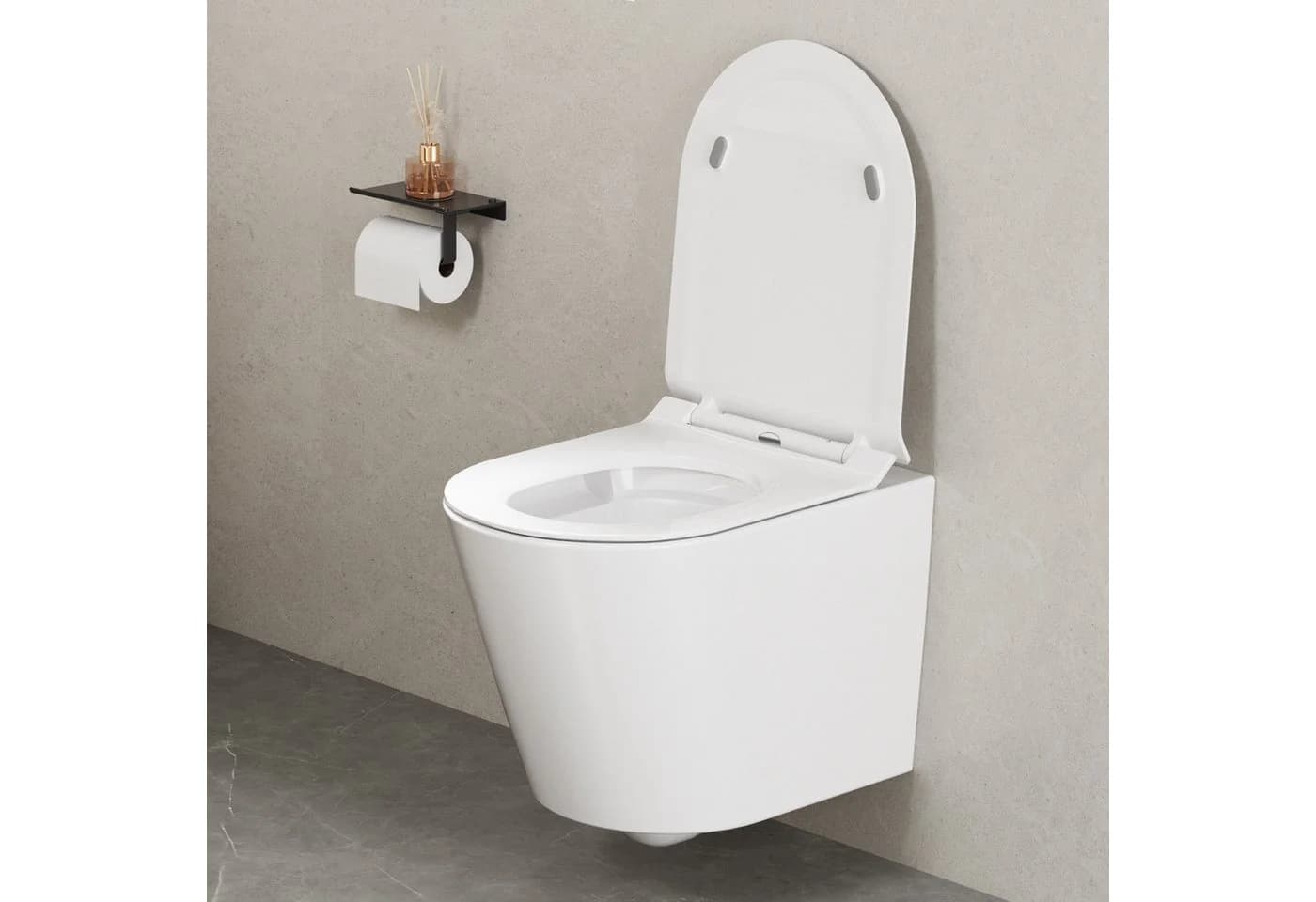 GarveeMore WC-Sitz D-Form mit Absenkautomatik & Top-Fix Montage