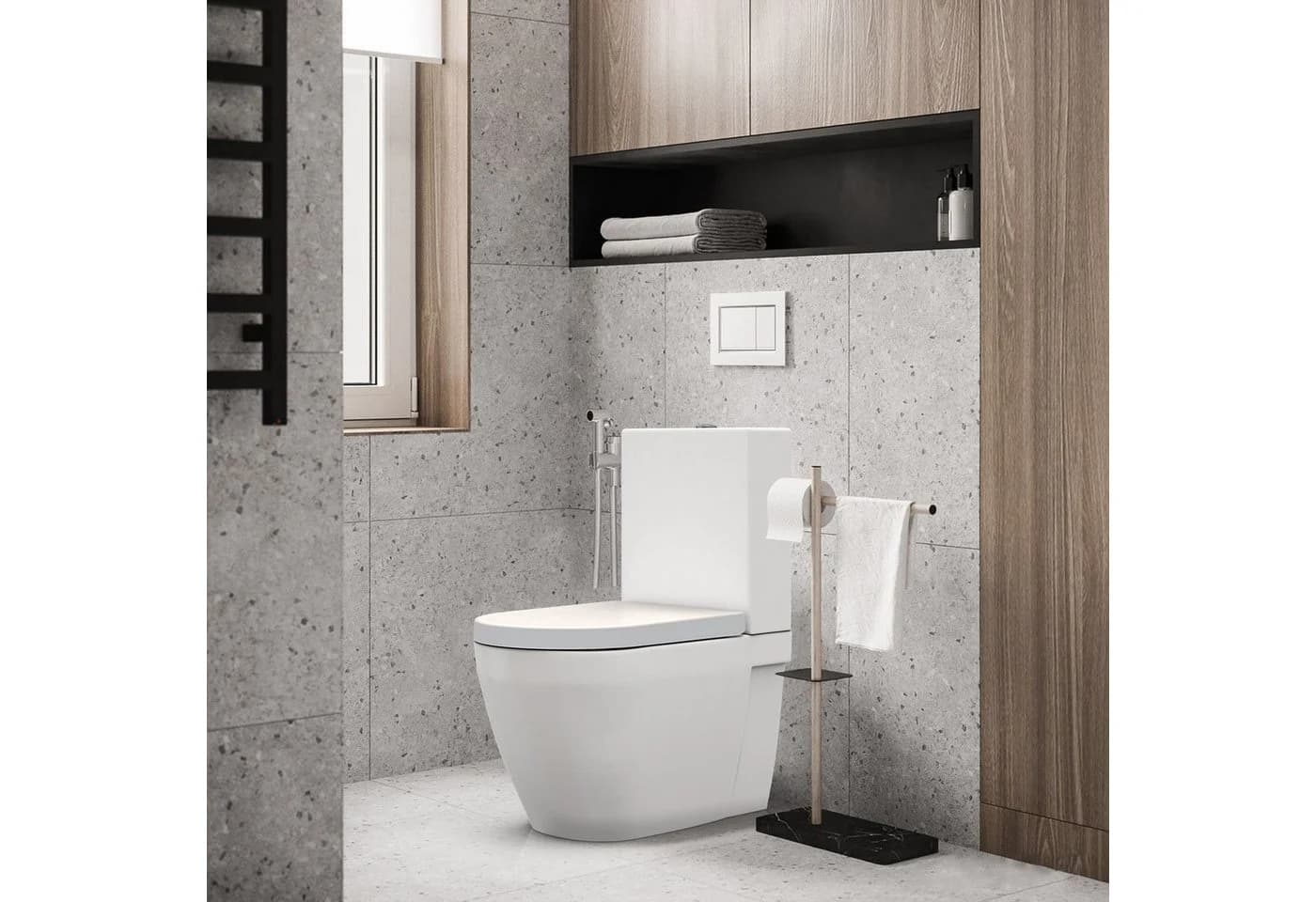 GarveeMore WC-Sitz Toilettendeckel mit Absenkautomatik D-Form Weiss