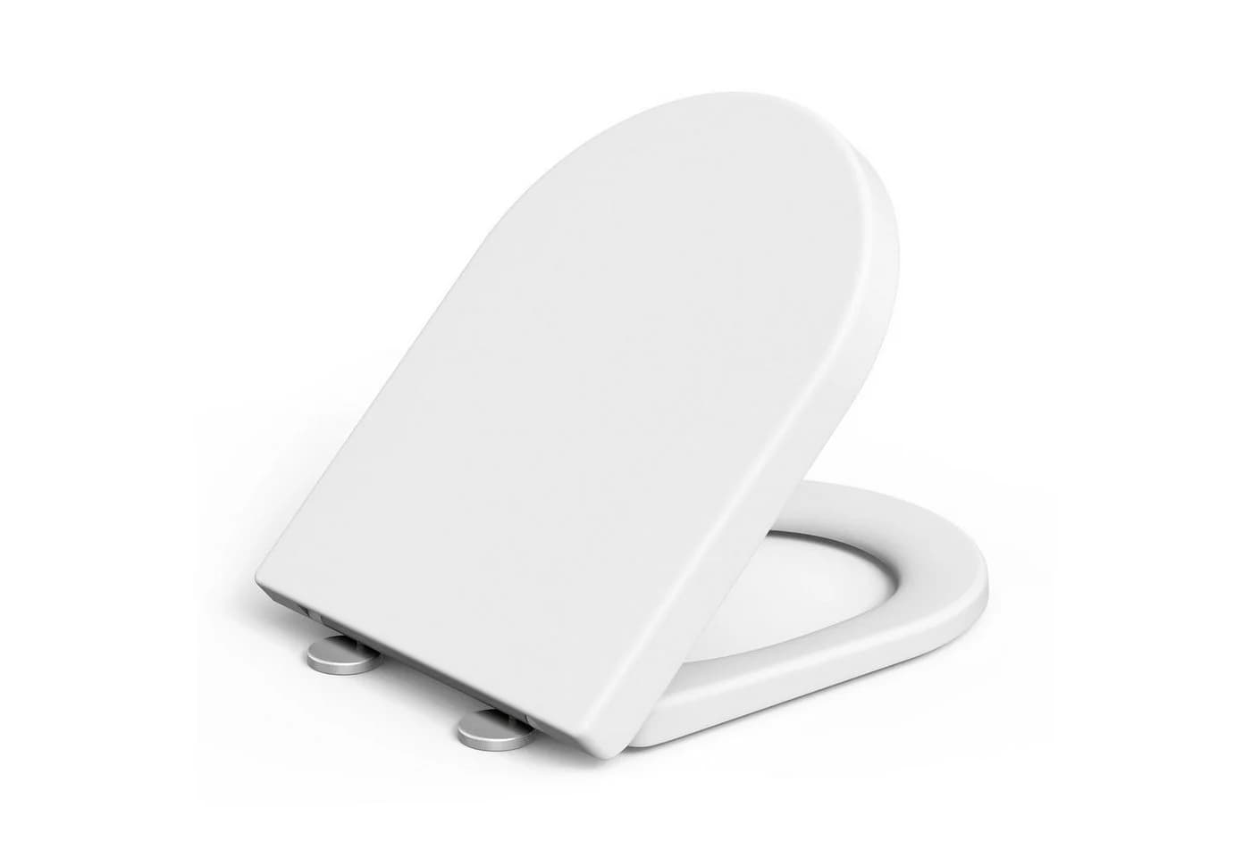 GarveeMore WC-Sitz Toilettendeckel mit Absenkautomatik D-Form Weiss - Bild 2