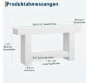 GarveeMore Konsolentisch Weiß Modern 2-stufig Bild 1