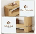 GarveeMore Konsolentisch Beige 2-stufig Holz Bild 4