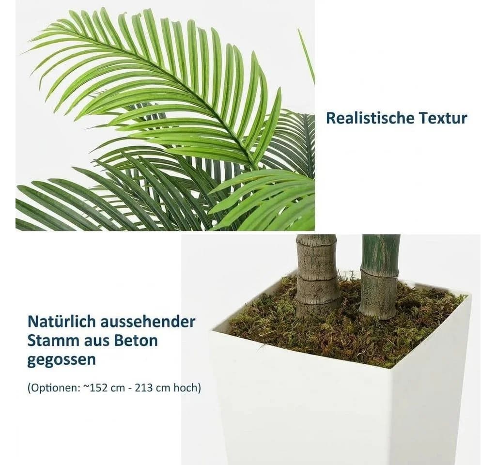 GarveeMore Künstliche Palme 150 cm Grün UV-beständig - Bild 4