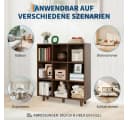GarveeMore Bücherregal Würfelregal 9 Fächer Braun Bild 5