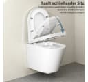 GarveeMore WC-Sitz Toilettendeckel mit Absenkautomatik D-Form Weiss Bild 4