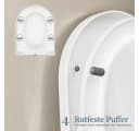 GarveeMore WC-Sitz Toilettendeckel mit Absenkautomatik D-Form Weiss Bild 5