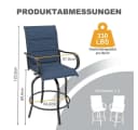 GarveeMore Gartenstuhl 2er-Set drehbare Barhocker UV-beständig Bild 3