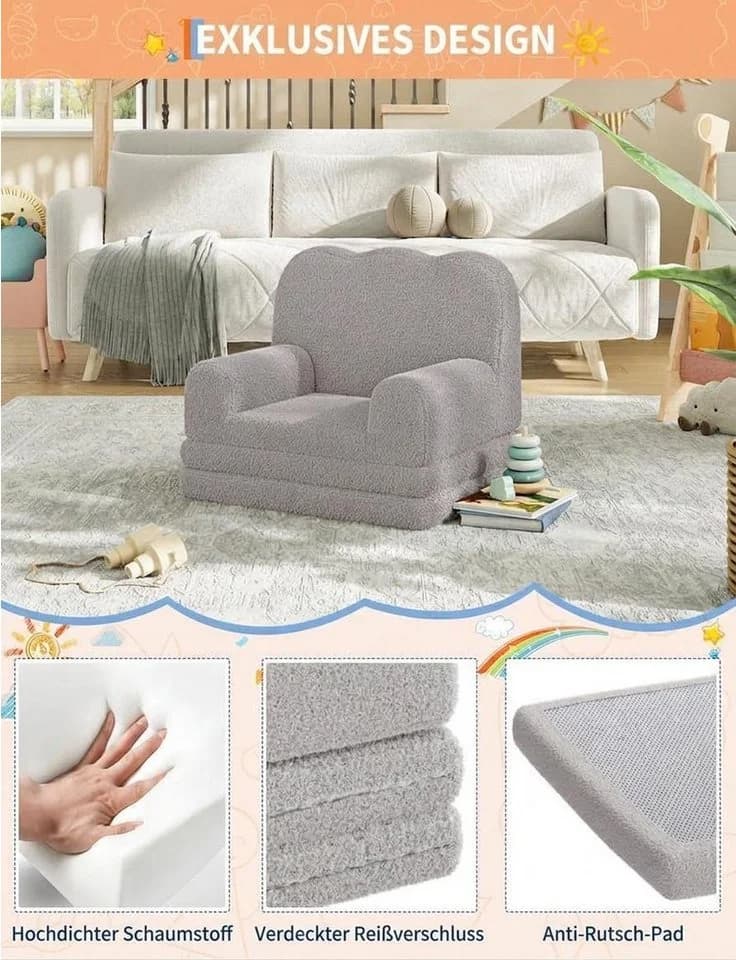 GarveeMore Kindersofa 2-in-1 Schlafsofa Klappsofa - Bild 4
