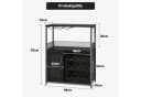GarveeMore Weinschrank Schwarz mit Glashalter und transparenten Türen Bild 3