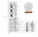 GarveeMore Eckschrank mit Türen und offenen Regalen Bild 4
