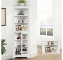 GarveeMore Eckschrank mit Türen und offenen Regalen Bild 5