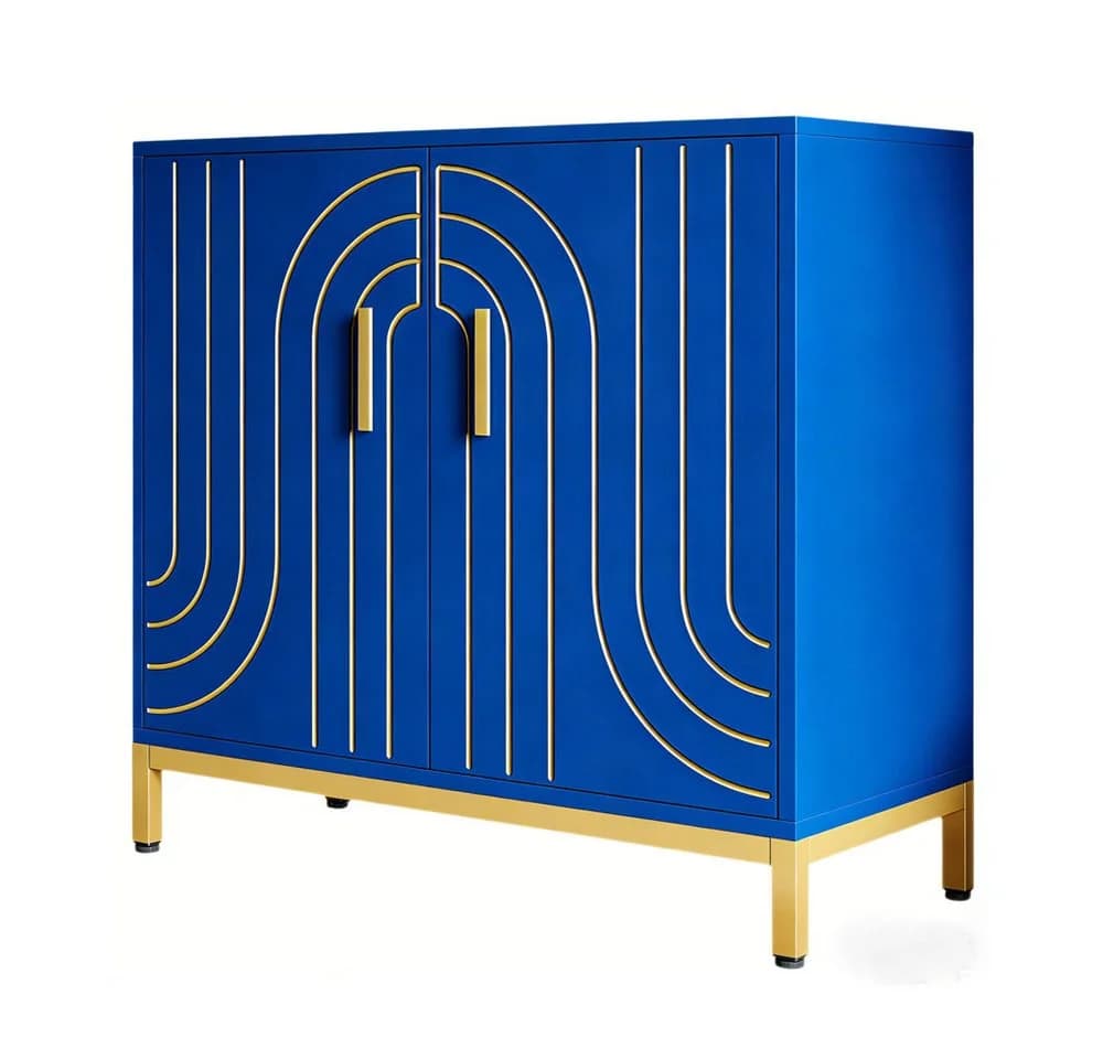 GarveeMore Buffet Schrank Holz Sideboard mit Lagerung - Bild 2