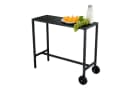 GarveeMore Bartisch Outdoor mit Rädern & verstellbaren Füßen Schwarz Bild 2