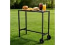 GarveeMore Bartisch Outdoor mit Rädern & verstellbaren Füßen Schwarz Bild 3