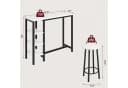 GarveeMore Esstisch Bartisch mit 2 Hockern Weiß Bild 5
