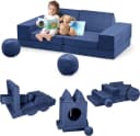 GarveeMore Kindersofa 12-teiliges Modulares Spielsofa Blau Bild 2