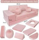 GarveeMore Kindersofa 12-teiliges modulares Spielsofa rosa Bild 1