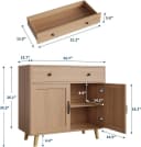 GarveeMore Sideboard mit Stauraum, Buffet mit Schubladen und Türen für Wohnzimmer, Küche, Kaffeebar-Schrank, Konsolentisch Bild 1