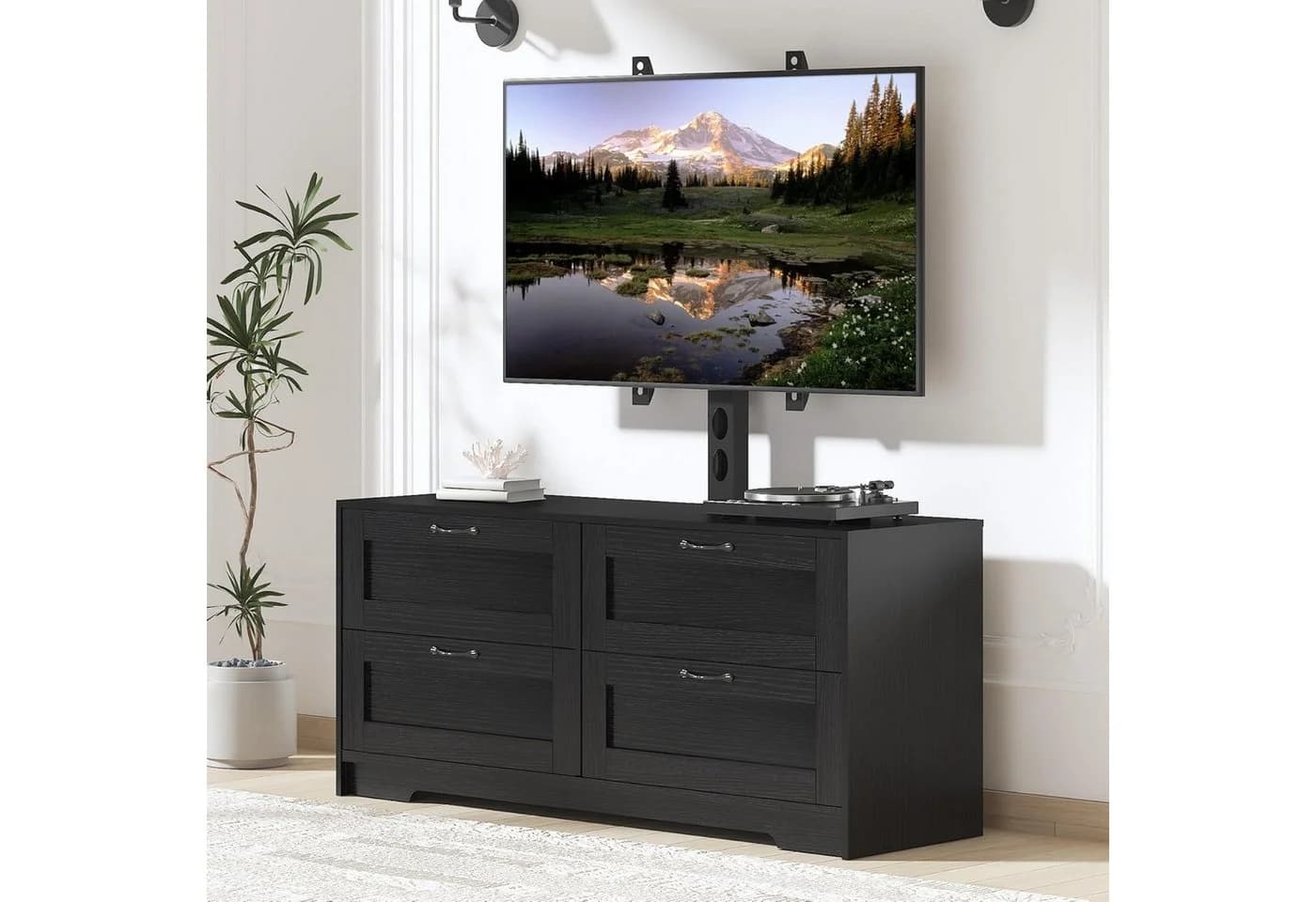 GarveeMore TV-Schrank mit höhenverstellbarer Halterung 4 Schubladen - Bild 3