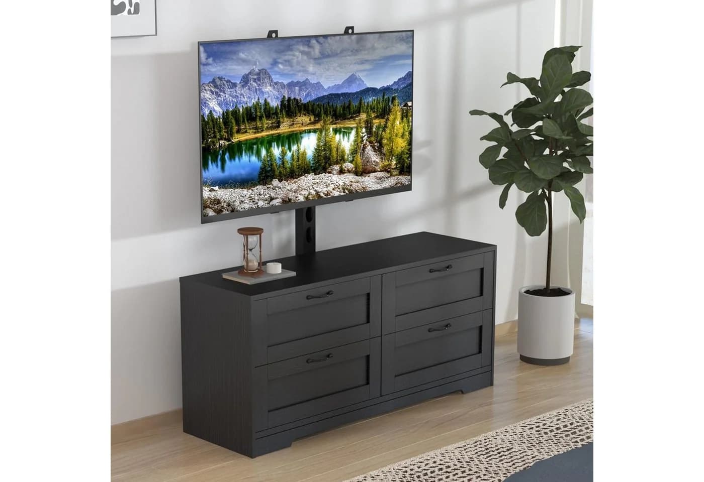 GarveeMore TV-Schrank mit höhenverstellbarer Halterung 4 Schubladen - Bild 4