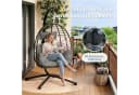 GarveeMore Hängesessel mit Gestell Outdoor Indoor Rattan Stahlgestell Bild 1