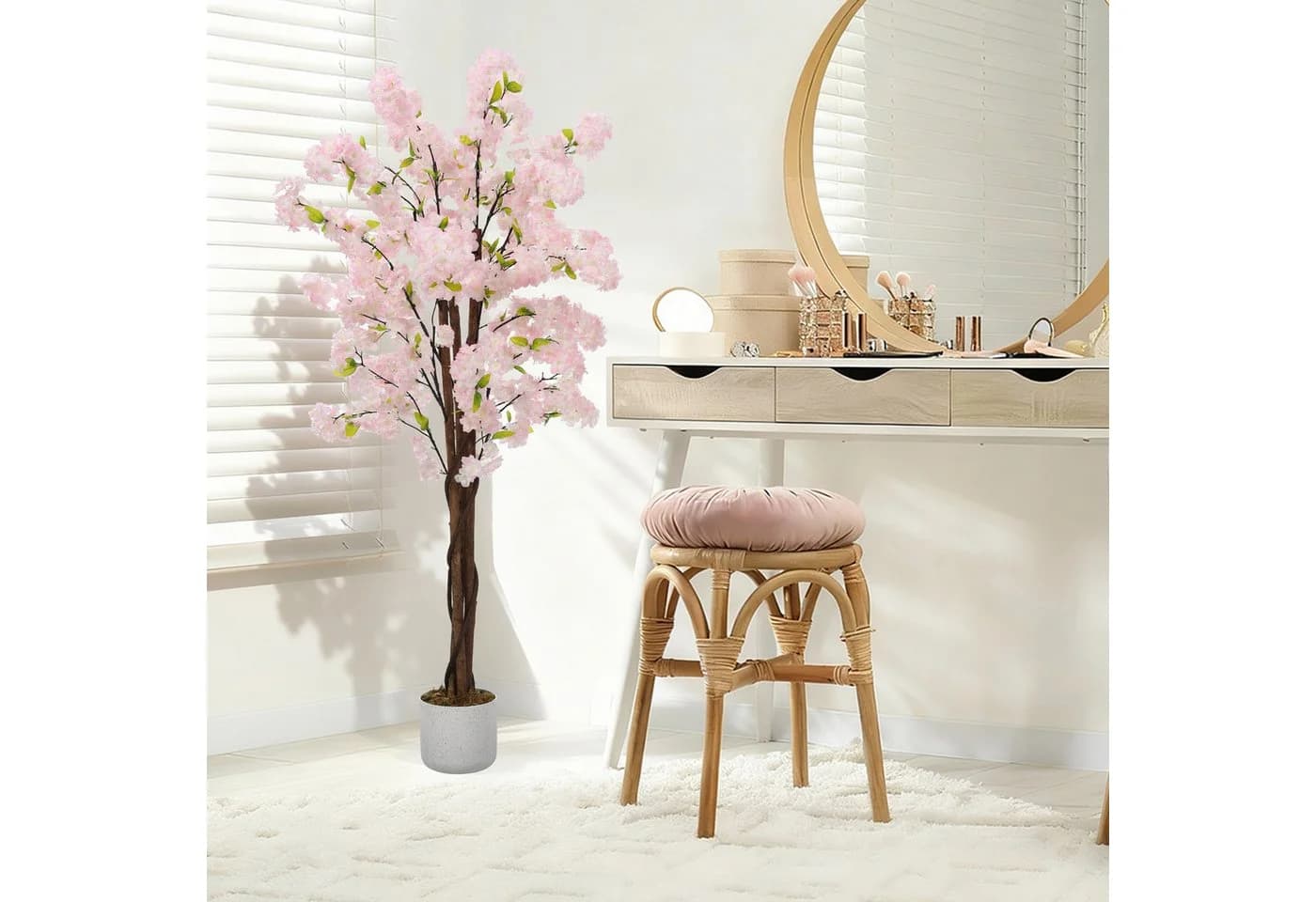 GarveeMore Künstlicher Kirschblütenbaum Sakura Rosa Deko - Bild 5