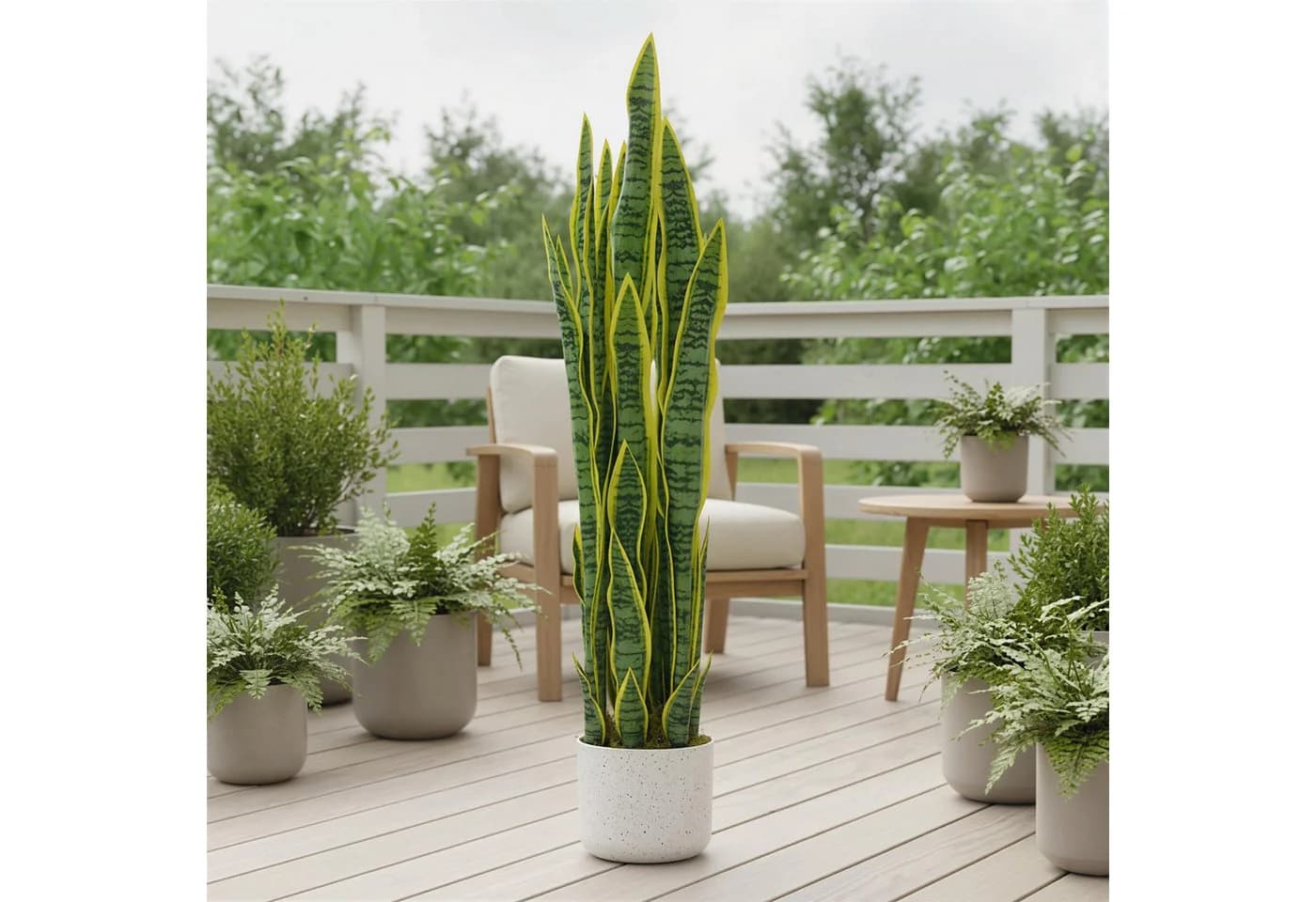 GarveeMore Künstliche Sansevieria 90cm mit Topf - Bild 5