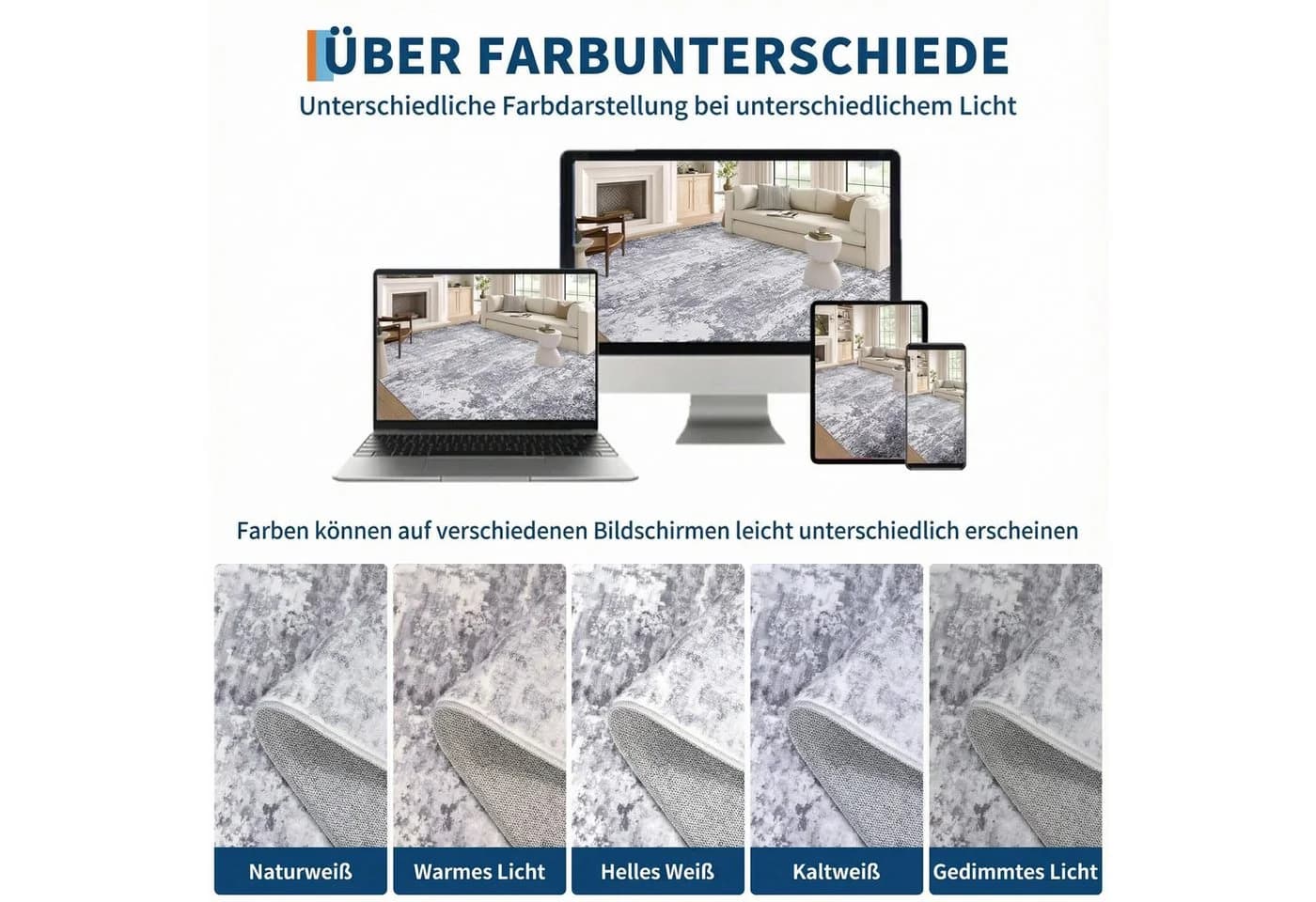 GarveeMore Teppich Abstraktes Muster Rechteckig 5 mm Höhe - Bild 4