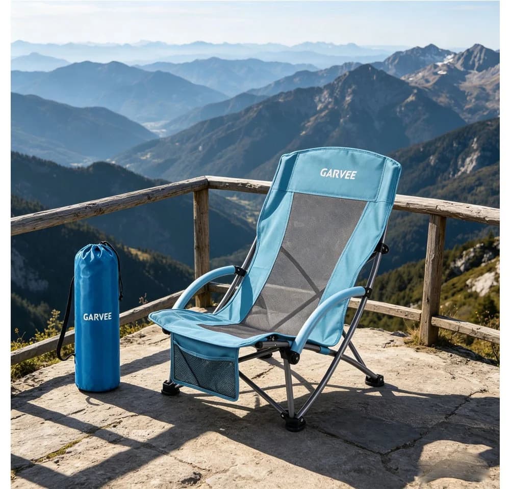 GarveeMore Klappstuhl Hoher Strandstuhl Klappbar Tragbar - Bild 5