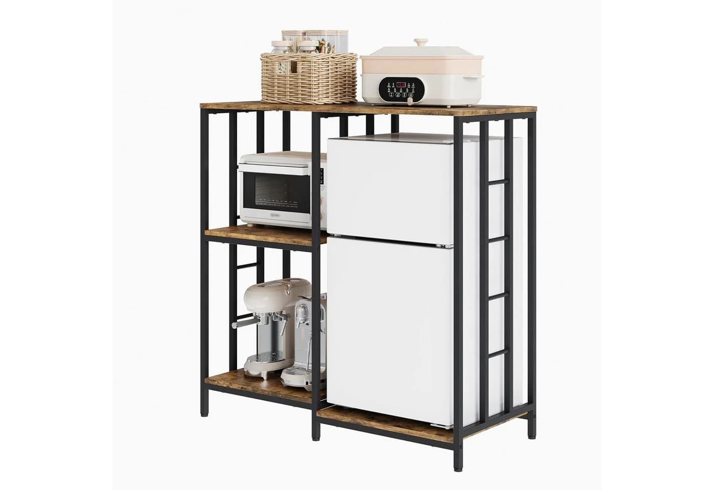 GarveeMore Küchenorganizer-Set Braun 4-stöckiges Regal - Bild 2