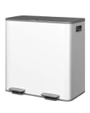 GarveeMore Mülleimer 2x40L Edelstahl Grau/Weiß Soft-Close Tretmülleimer Bild 2