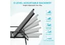 GarveeMore Gartenliege 2 St Verstellbar Grau Textilene Bild 4