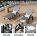 GarveeMore Gartenliege 2 St Verstellbar Grau Textilene Bild 5