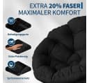 GarveeMore Relaxsessel Grau 360° Drehsessel Rattan-Optik Bild 4