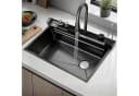 GarveeMore Einbauspüle Edelstahl 80x45cm Schwarz Bild 2