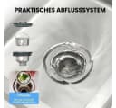 GarveeMore Freistehende Küchenspüle 2 Becken Edelstahl mit Wasserhahn Bild 5