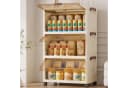 GarveeMore Klappdeckelschrank Faltbar Milchweiß Tee-Tür Bild 1