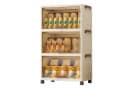 GarveeMore Klappdeckelschrank Faltbar Milchweiß Tee-Tür Bild 2